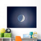 Crescent Moon with Earthshine Wall Decal Design 3