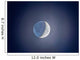 Crescent Moon with Earthshine Wall Decal Design 3