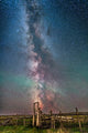Milky Way over Old Wall Decal