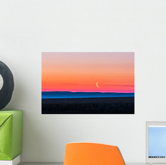 Moon and Venus Rising Wall Decal