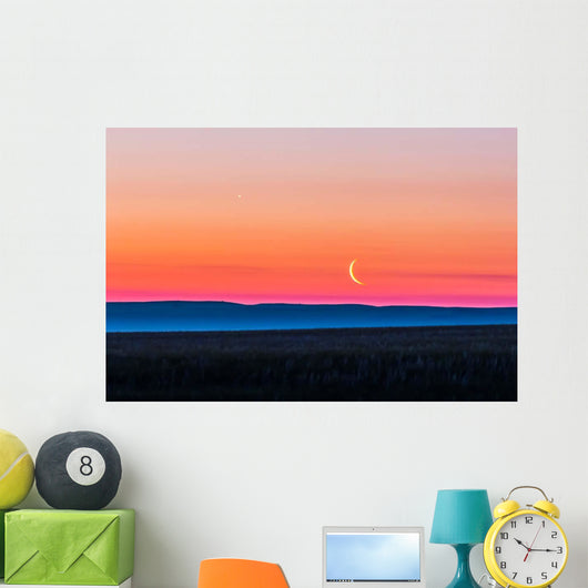 Moon and Venus Rising Wall Decal