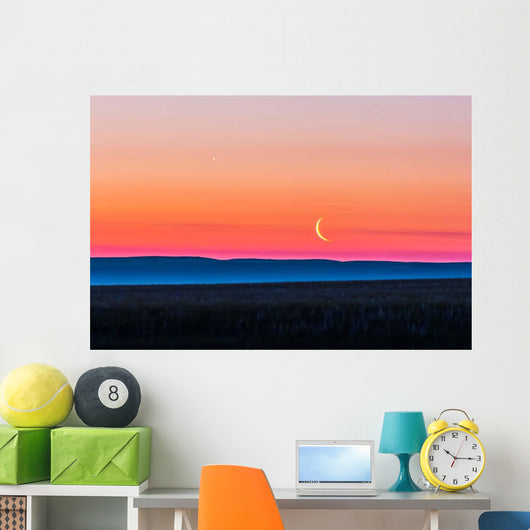 Moon and Venus Rising Wall Decal