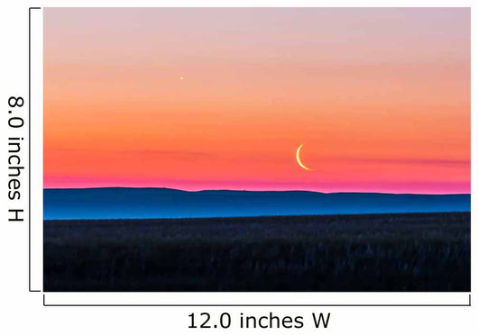 Moon and Venus Rising Wall Decal