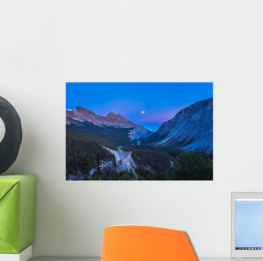 Moon over Icefields Parkway Wall Decal