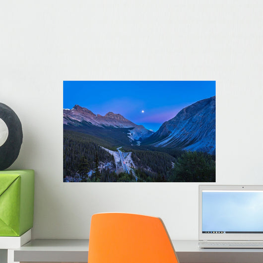 Moon over Icefields Parkway Wall Decal