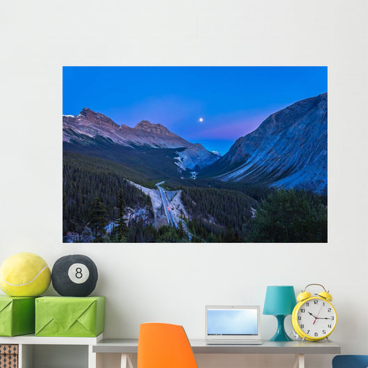 Moon over Icefields Parkway Wall Decal