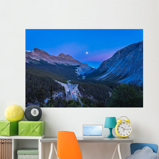 Moon over Icefields Parkway Wall Decal