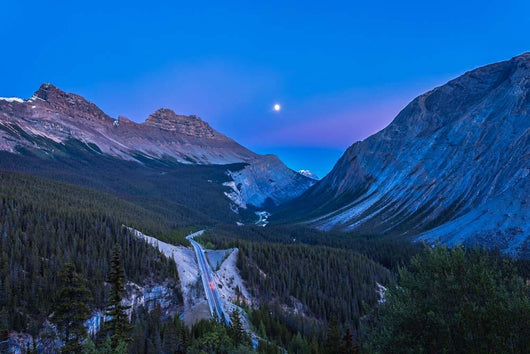 Moon over Icefields Parkway Wall Decal