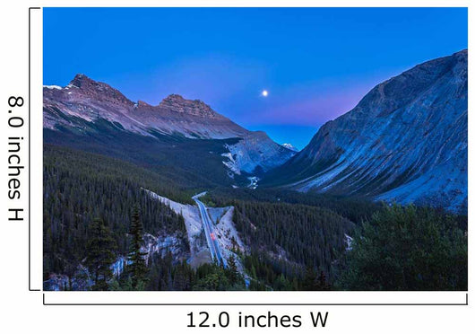 Moon over Icefields Parkway Wall Decal