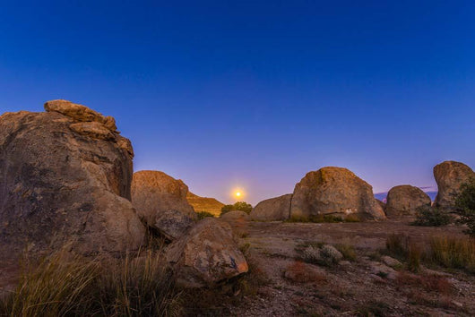Full Moonrise City Rocks Wall Mural