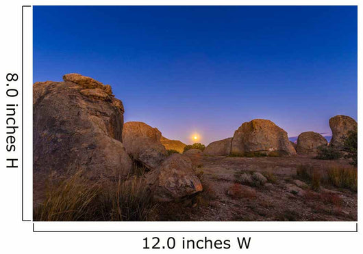 Full Moonrise City Rocks Wall Mural