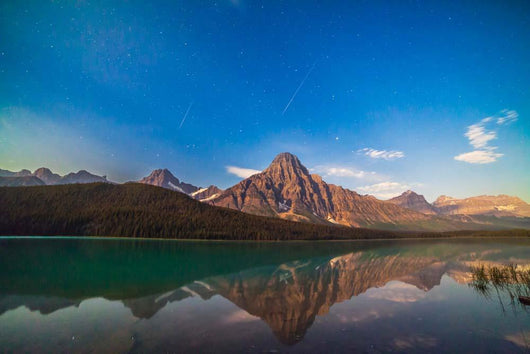 Perseid Meteors over Mt Wall Decal