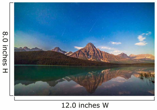 Perseid Meteors over Mt Wall Decal