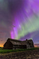 Purple Aurora over Old Wall Decal Design 2
