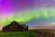 Purple Aurora over Old Wall Decal Design 1