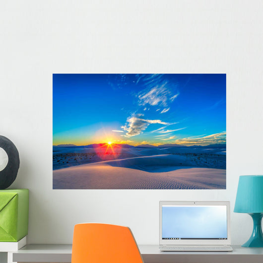 Setting Sun White Sands Wall Decal