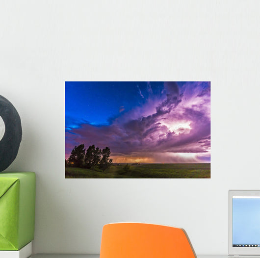 Massive Thunderstorm Lit Internally Wall Decal