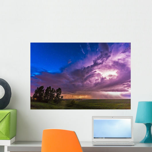 Massive Thunderstorm Lit Internally Wall Decal