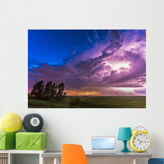 Massive Thunderstorm Lit Internally Wall Decal
