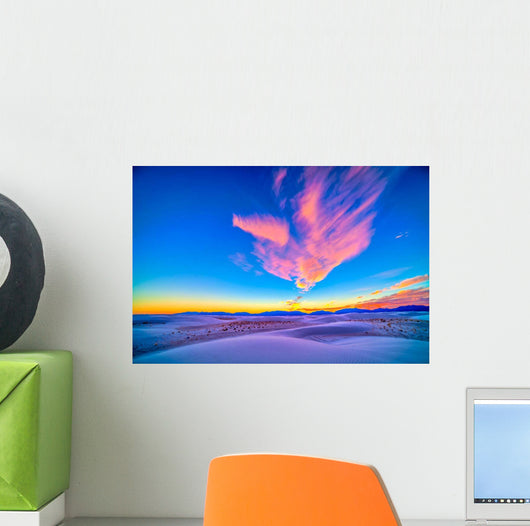 Sunset Colors over White Wall Decal