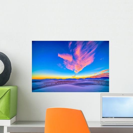 Sunset Colors over White Wall Decal