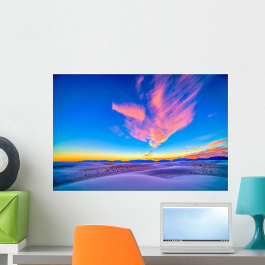 Sunset Colors over White Wall Decal