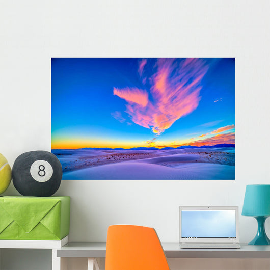 Sunset Colors over White Wall Decal