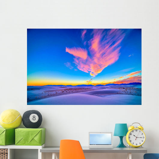 Sunset Colors over White Wall Decal