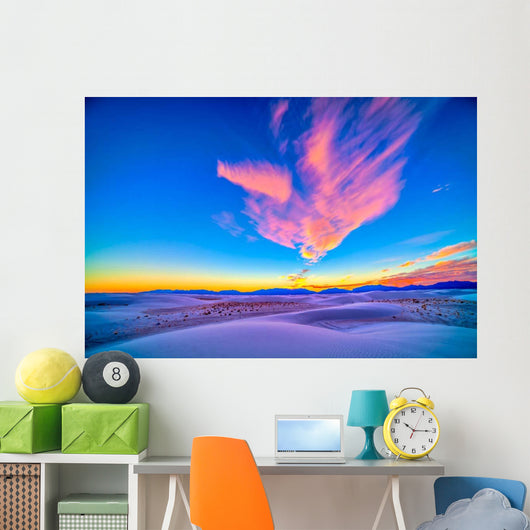 Sunset Colors over White Wall Decal