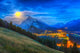 Supermoon Rising over Mount Wall Decal