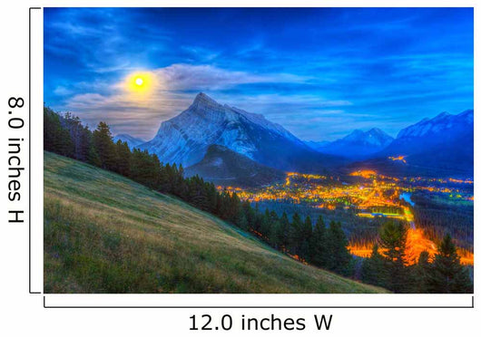 Supermoon Rising over Mount Wall Decal