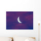 Waxing Moon Pink Clouds Wall Decal