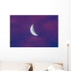 Waxing Moon Pink Clouds Wall Decal