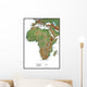 Africa Terrain Educational Map Wall Mural