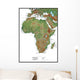 Africa Terrain Educational Map Wall Mural