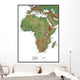 Africa Terrain Educational Map Wall Mural