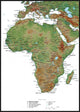 Africa Terrain Educational Map Wall Mural