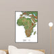 Africa Terrain Educational Map Wall Mural