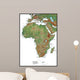Africa Terrain Educational Map Wall Mural