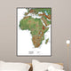 Africa Terrain Educational Map Wall Mural