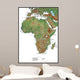Africa Terrain Educational Map Wall Mural