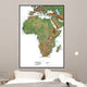 Africa Terrain Educational Map Wall Mural