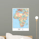 Africa Political Educational Map Wall Decal