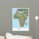 Africa Terrain Educational Map Wall Mural