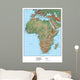 Africa Terrain Educational Map Wall Mural