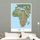 Africa Terrain Educational Map Wall Mural