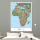 Africa Terrain Educational Map Wall Mural