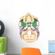 Colored Base Human Skull Wall Decal Design 2