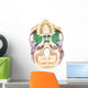 Colored Base Human Skull Wall Decal Design 2