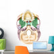 Colored Base Human Skull Wall Decal Design 2